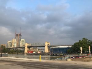 The Burrard Street bridge from Vanier Park