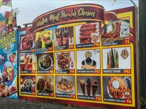 Displayed in the front, some of the most popular food choices.