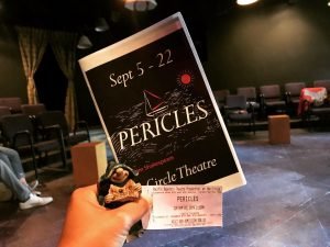 Playbill and ticket for the last showing of Pericles on September 22, 2019